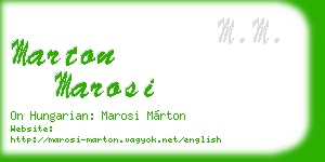 marton marosi business card